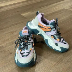 Steve Madden Sneakers Power Multi Color  Chunky Trainers Size 9.5
