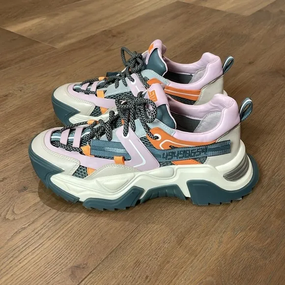 Steve Madden Sneakers Power Multi Color  Chunky Trainers Size 9.5