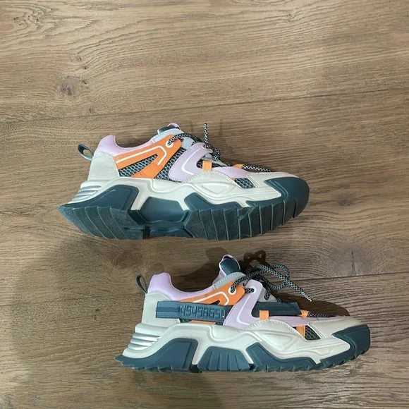 Steve Madden Sneakers Power Multi Color  Chunky Trainers Size 9.5