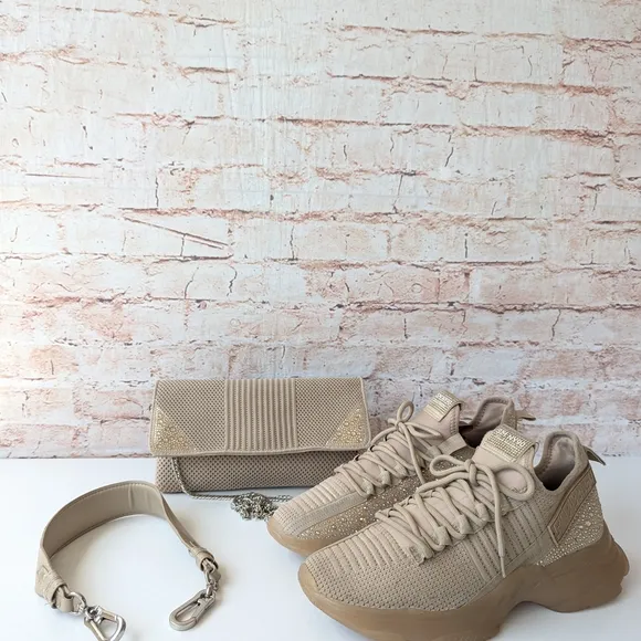 Steve Madden Tan Retro-Inspired Sneakers   Crossbody Bag