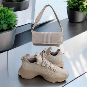 Steve Madden Tan Retro-Inspired Sneakers   Crossbody Bag