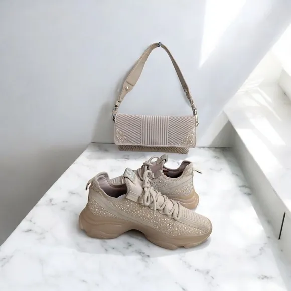 Steve Madden Tan Retro-Inspired Sneakers   Crossbody Bag