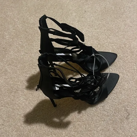 Steve MaddenSinclair Satin Rhinestone Embellished Strappy Dress Sandals