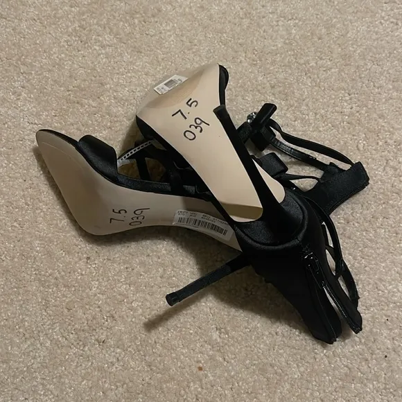 Steve MaddenSinclair Satin Rhinestone Embellished Strappy Dress Sandals