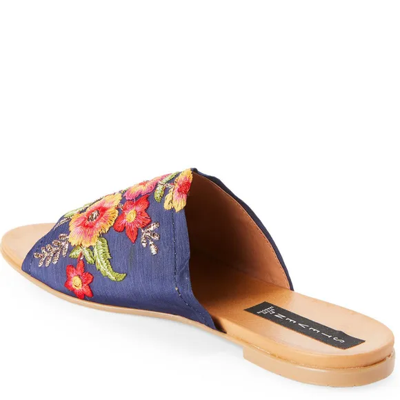 STEVEN BY STEVE MADDEN Embroidered Slide Sandals