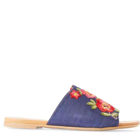 STEVEN BY STEVE MADDEN Embroidered Slide Sandals