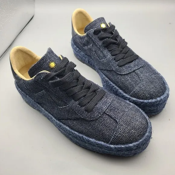 Stuart Weitzman Daryl Platform Espadrille Canvas Sneakers Indigo sz 8.5 new