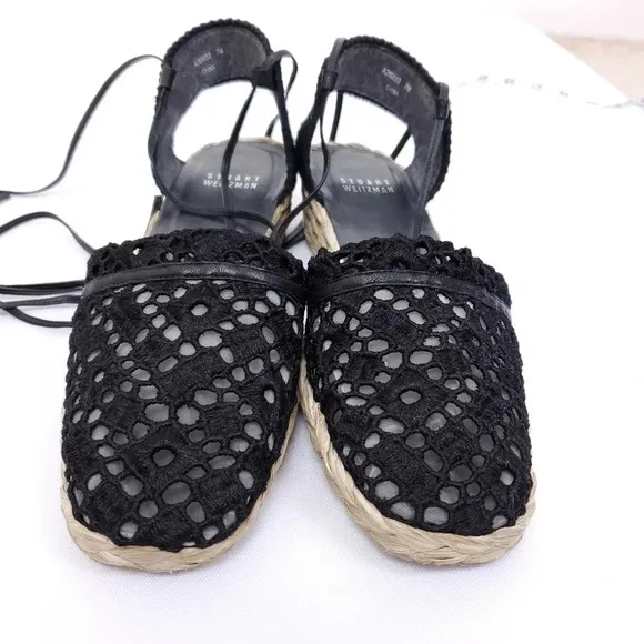 Stuart Weitzman Espadrilles Patterned Eyelet 7M
