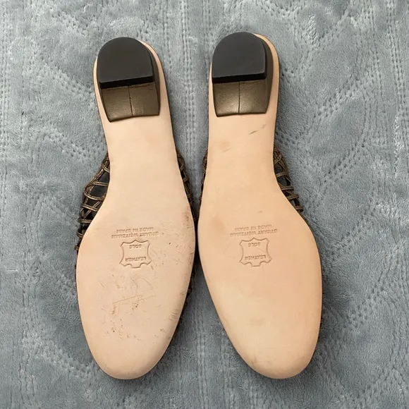 Stuart Weitzman flat sandals NWOT sz 8 1/2M
