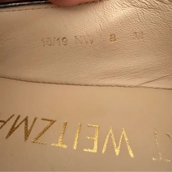 Stuart Weitzman Gabby Aurora Metallic Silver Bow Detail Ballet Flats Women’s