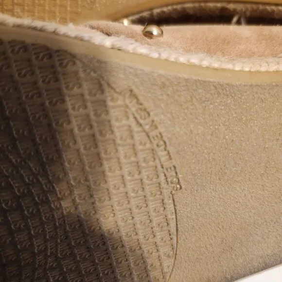 Stuart Weitzman Tan Suede Espadrille Sole Booties w/Gold Studs sz.8.5 MSRP $445