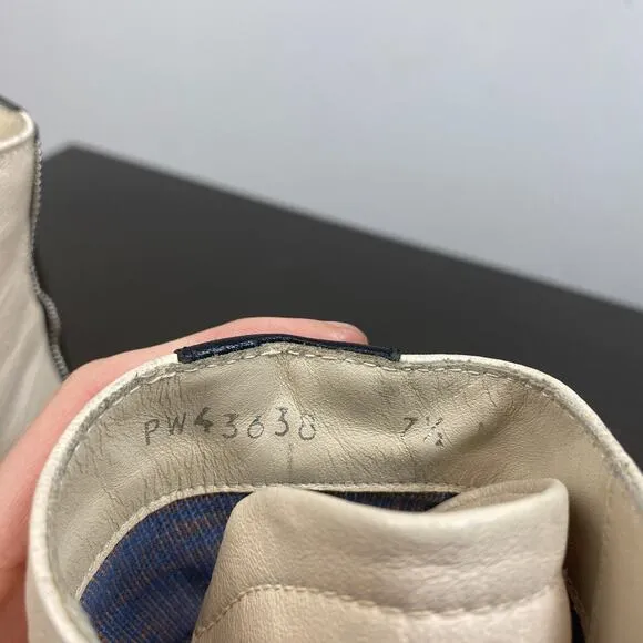 Stuart Weitzman Zipit Leather High Top Sneakers Women's 7.5M