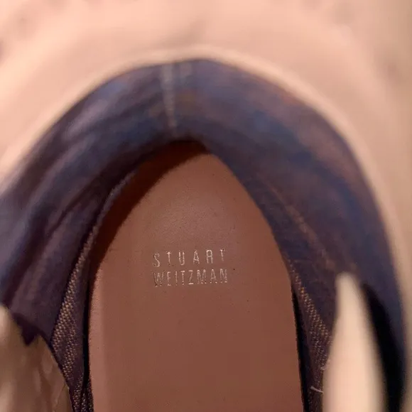 STUART WEITZMAN Zipit Leather High Top Wedge Sneakers