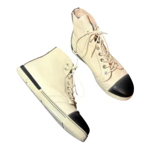 STUART WEITZMAN Zipit Leather High Top Wedge Sneakers