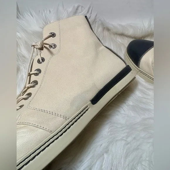 STUART WEITZMAN Zipit Leather High Top Wedge Sneakers