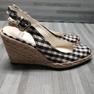 Stuart Weitzman Black &amp; White WedgeEspadrilles