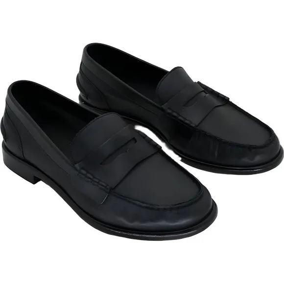 Stylish Women's Black Leather Loafers by Rag &amp; Bone EU 37.5