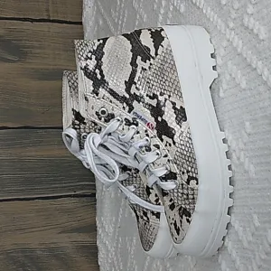 Superga High top snake print sneakers size 6.5