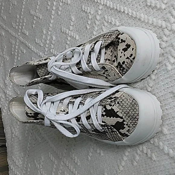Superga High top snake print sneakers size 6.5