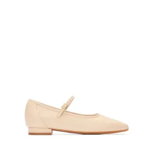 Surfbird Peony Cream Leather Ballet Flats