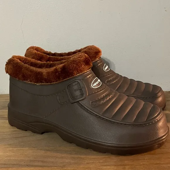 Swiss Wear Limited Edition Fur Insulated Water Repellent Slip On Boots Men’s 12