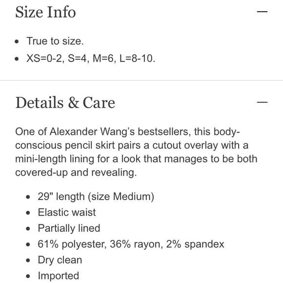 T by Alexander Wang Circular Hole Jacquard Skirt
