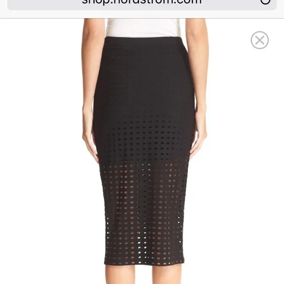 T by Alexander Wang Circular Hole Jacquard Skirt