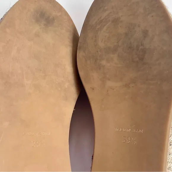 Tabitha Simmons Dolly Silk Lace Up Espadrilles Flats Size 39.5 US 9.5