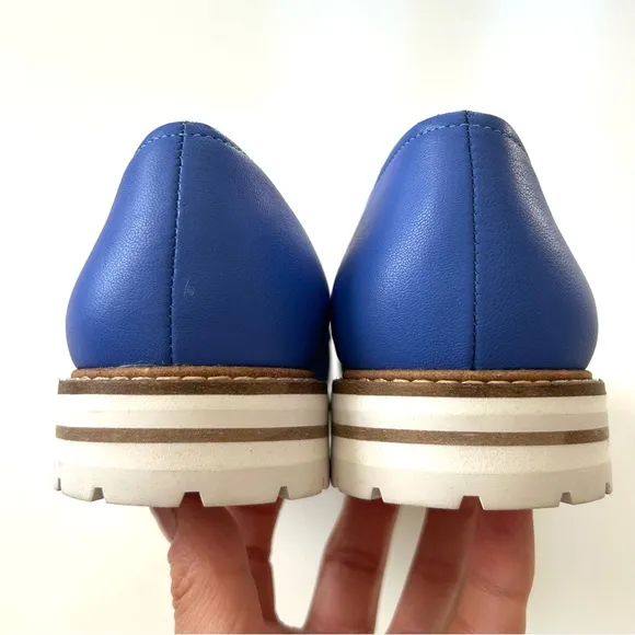 Talbots Bright Cobalt Blue Genuine Leather Laura Tassel Nappa Loafer Flats