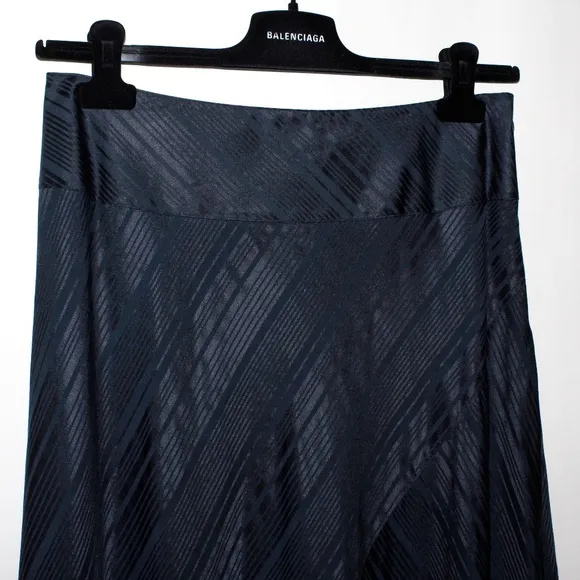 Talbots Cotton and Silk Striped Midi Skirt