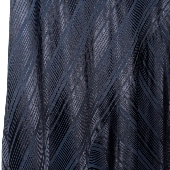 Talbots Cotton and Silk Striped Midi Skirt