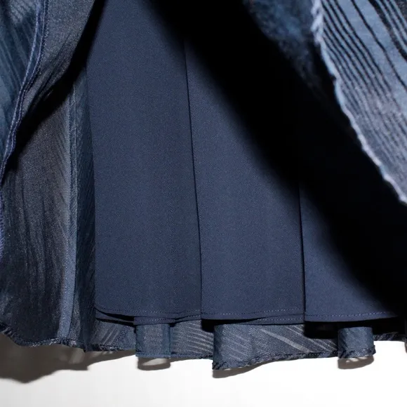 Talbots Cotton and Silk Striped Midi Skirt