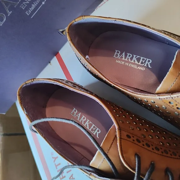 Tan Loafers with Classic Brogue Detailing