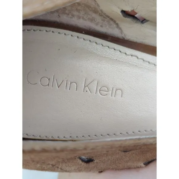 Tan Suede Calvin Klein Flats sz 8.5
