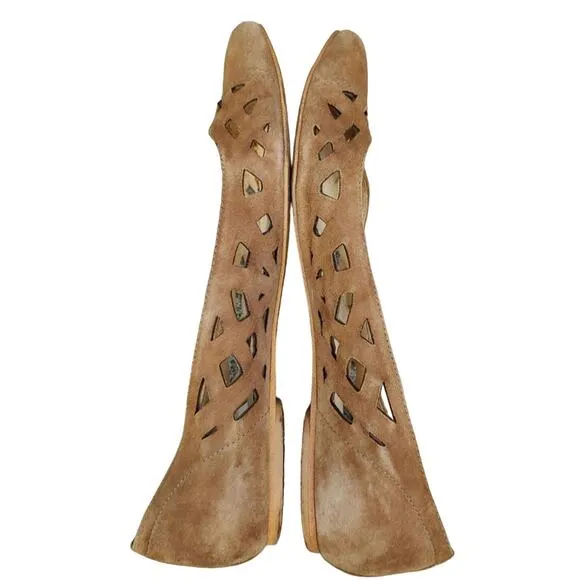 Tan Suede Calvin Klein Flats sz 8.5