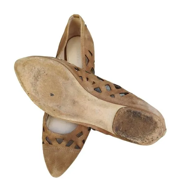 Tan Suede Calvin Klein Flats sz 8.5