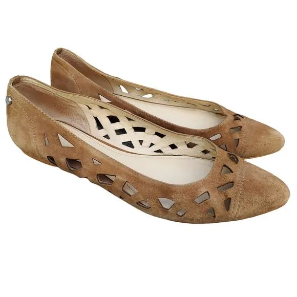 Tan Suede Calvin Klein Flats sz 8.5