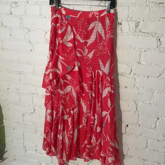 Tanya Taylor Womens Parrot Tulip Maxi Skirt $249 sz 4