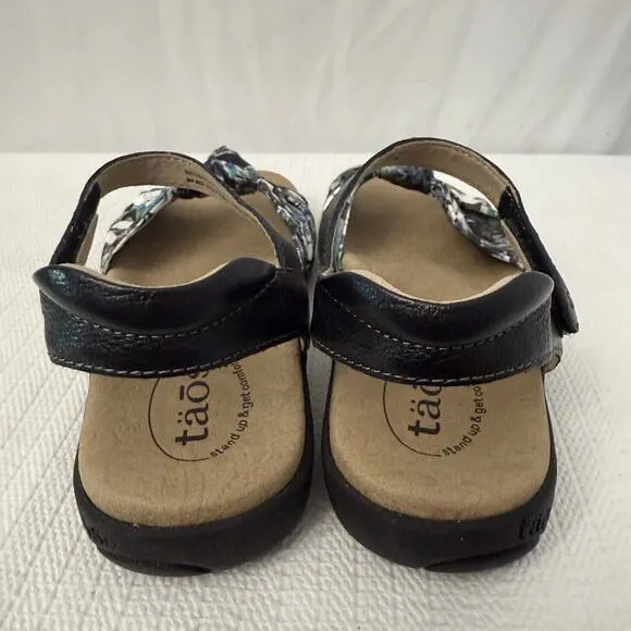 Taos Sandals Women’s Size 6 Knotty Open Toe Floral Ankle Strap Flat