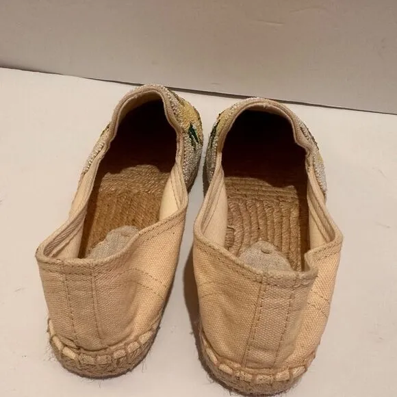 Tatina Women’s Beaded Espadrilles size 7 yellow/white Retails $120