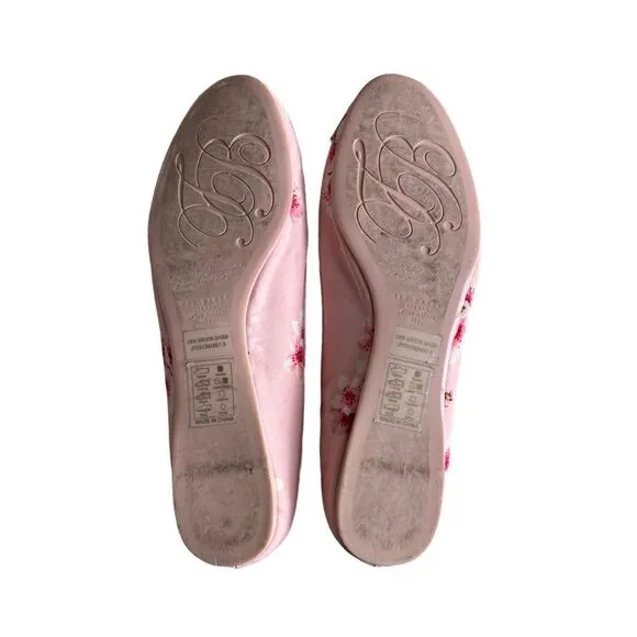 Ted Baker Immep Ballet Bow Tie Flats Blossom Print Size 9