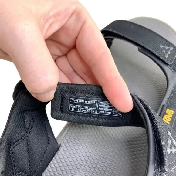Teva Meacham Black Strappy Water Sandals