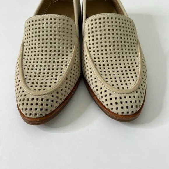 The Flexx leather Loafers with an openwork pattern beige