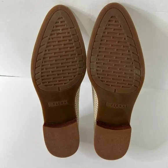 The Flexx leather Loafers with an openwork pattern beige