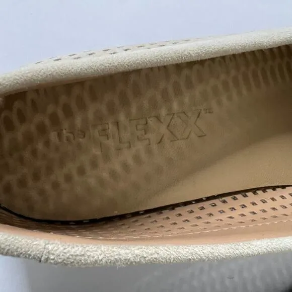 The Flexx leather Loafers with an openwork pattern beige