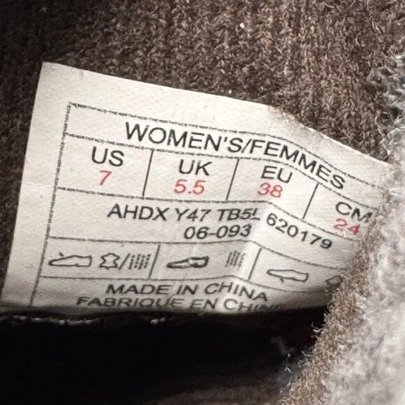 The North Face Alana Mid Knit Cuff Suede Winter Boots Size 7 Insulated