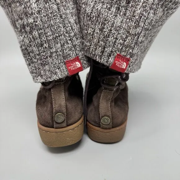 The North Face Alana Mid Knit Cuff Suede Winter Boots Size 7 Insulated