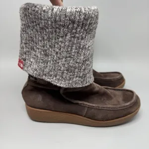 The North Face Alana Mid Knit Cuff Suede Winter Boots Size 7 Insulated