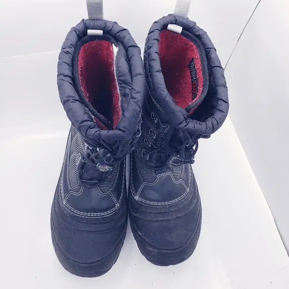 The North Face Black Alpenglow IV Insulated Winter Snow Boots Kids Youth Size 5