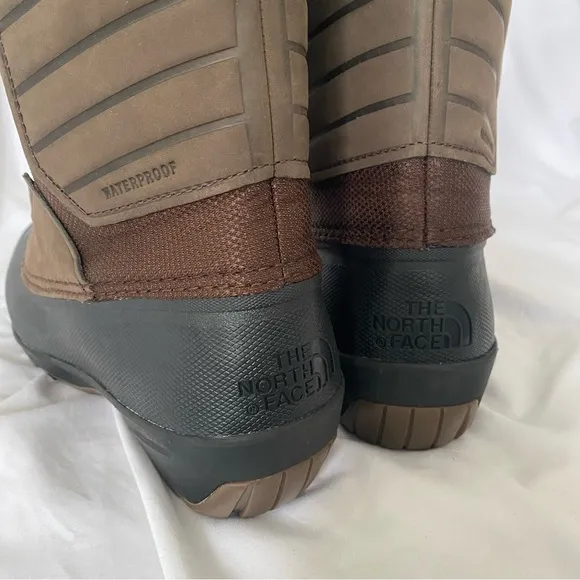 The North Face Faux Fur Waterproof Lace Up Winter Snow Boots Brown 7.5